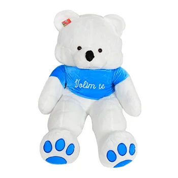 Meda Laki veliki 170cm sa plavom majicom (tekst po izboru) Meda Laki veliki 170cm sa plavom majicom (tekst po izboru)