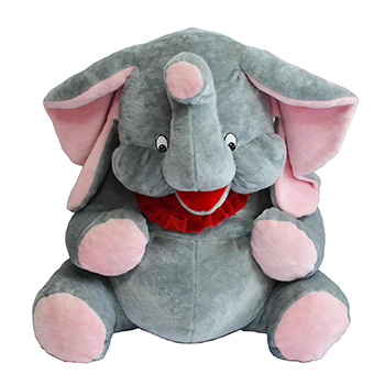 Slon Miro veći 80cm sivo-roze
