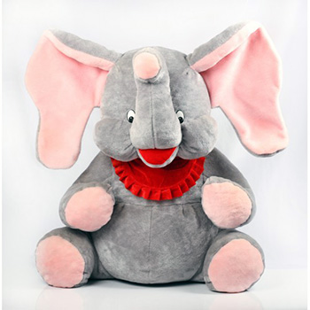 Slon Miro veći 80cm sivo-roze-1