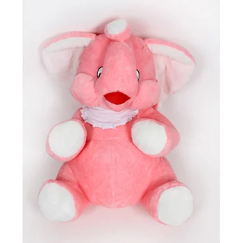 Slon Miro veći 80cm roze-beli-1 Slon Miro veći 80cm roze-beli-1
