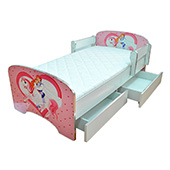 Dečiji krevet sa fiokama model 803 pink princess