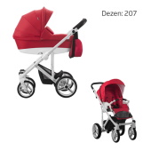 Bebetto kolica za bebe set 2u1 Magnum beli ram 207