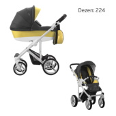 Bebetto kolica za bebe set 2u1 Magnum beli ram 224