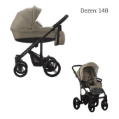 Bebetto kolica za bebe set 2u1 Magnum crni ram 148