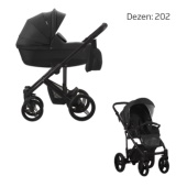 Bebetto kolica za bebe set 2u1 Magnum crni ram 202