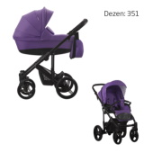 Bebetto kolica za bebe set 2u1 Magnum crni ram 351