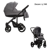 Bebetto kolica za bebe set 2u1 Magnum crni ram Lj 195