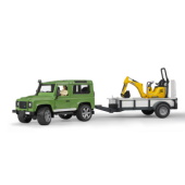 Bruder džip Land Rover sa prikolicom i JCB 025939