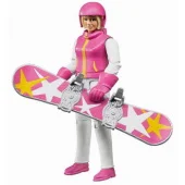 Bruder figura žena na snowboard-u 604202