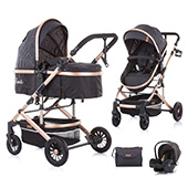 Chipolino kolica za bebe 3u1 Estelle anthracite