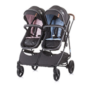 Chipolino kolica za blizance Duo Smart blue/pink