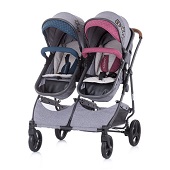 Chipolino kolica za blizance Duo Smart  Boy/Girl Linen 