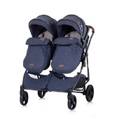 Chipolino kolica za blizance Duo Smart Denim