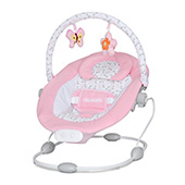 Chipolino muzička ležaljka za bebe Siesta pink ribbon
