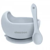 Kikka Boo silikonska činija sa kašičicom Yummy blue