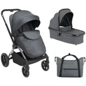 Kikka Boo kolica Kara 3u1 set sa autosedištem I-Prime I-size i tvrdom korpom Grey