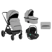 Kikka Boo kolica Tiffany premium set 3u1 sa autosedištem I-Trail I-size i tvrdom korpom Light Grey