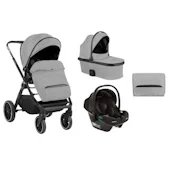 Kikka Boo kolica Tiffany set 3u1 sa autosedištem I-Prime I-size i tvrdom korpom Light Grey