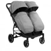 Kikka Boo kolica za blizance Happy 2 light grey