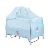 Kikka Boo prenosivi krevetac Dreamy Bear 2 nivoa Blue