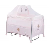 Kikka Boo prenosivi krevetac Dreamy Bear 2 nivoa pink