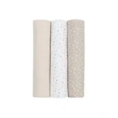 Kikka Boo pelene od muslina 100x100 Dots Beige set 3/1