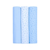 Kikka Boo pelene od muslina 100x100 Dots Blue set 3/1