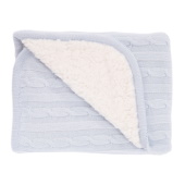 Kikka Boo pleteno dvostrano ćebence za bebe Sherpa 75x100 Light Blue