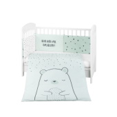 Kikka Boo posteljina sa ogradicom 60/120 6/1 Bear with Me mint