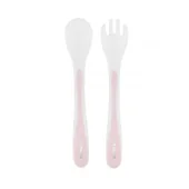 Kikka Boo set kašičica i viljuška PP pink
