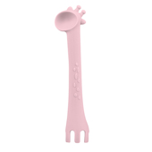 Kikka Boo silikonska kašičica Giraffe pink