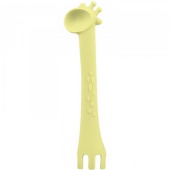 Kikka Boo silikonska kašičica Giraffe yellow