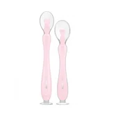 Kikka Boo silikonska kašičica sa vakumom 2/1 pink