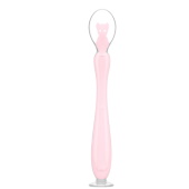 Kikka Boo silikonska kašičica sa vakumom pink