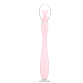 Kikka Boo silikonska kašičica sa vakumom pink