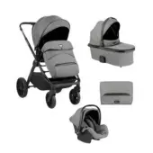 Kikka Boo kolica Tiffany set 3u1 sa autosedištem I-Xtend I-size i tvrdom korpom Light Grey