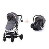 Chipolino kolica za bebe Estelle grey mist 3 u 1