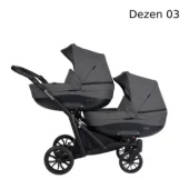 Kunert kolica za blizance 2u1 set Booster crni ram 03