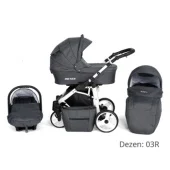 Kunert kolica za bebe 2u1 set Rotax beli ram 03R