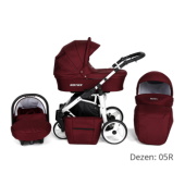 Kunert kolica za bebe 2u1 set Rotax beli ram 05R