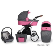 Kunert kolica za bebe 2u1 set Rotax beli ram 15R