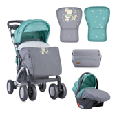 Lorelli kolica za bebe 2u1 Toledo Green&Grey Bunnies