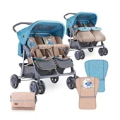 Lorelli kolica Twin Blue&Beige Moon Bear 2019 + Torba