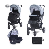 Lorelli kolica za bebe Daisy basic set black silver blue