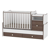 Lorelli krevetac 3u1 Trend Plus White / Walnut