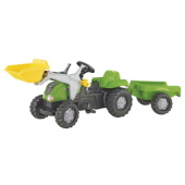 Rolly Toys traktor utovarivač na pedale sa prikolicom, zeleni 023134