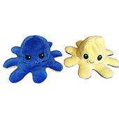 Plišana hobotnica sa dva lica - žuto-plava