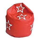 Lazy bag eko-koža sa zvezdicama crveni