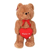 Meda Džambo 85cm sa srcem braon