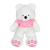 Meda Laki veliki 170cm sa roze majicom (tekst po izboru)